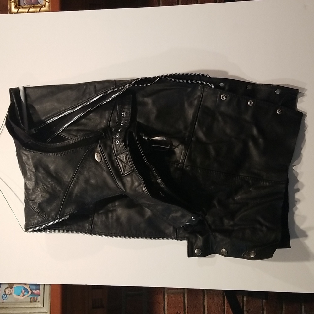 Women's Harley Davidson Chaps Black Size Medium Gem